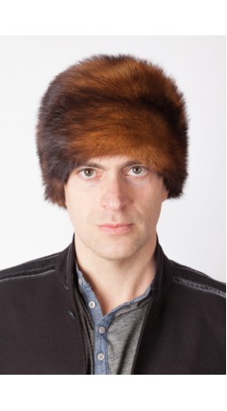 Dark Polecat fur hat 